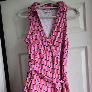 Diane Von Furstenberg For target Pink and Black Geometric Jumper